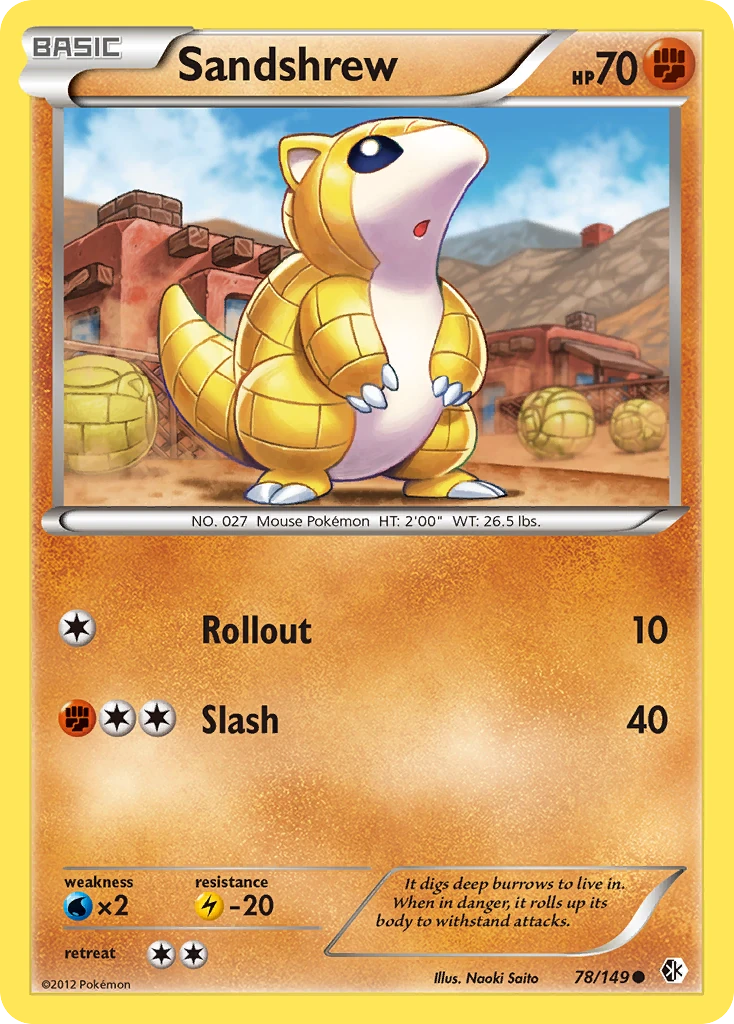 Sandshrew 78/149, Boundaries Crossed Pokémon card
