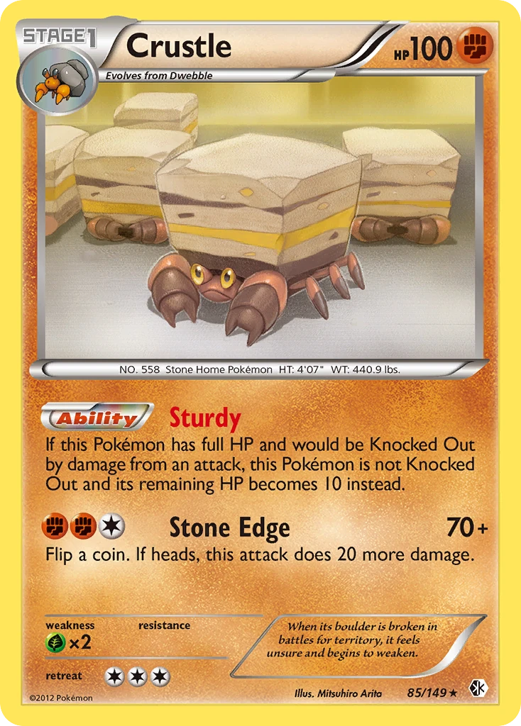 Crustle 85/149, Boundaries Crossed Pokémon card
