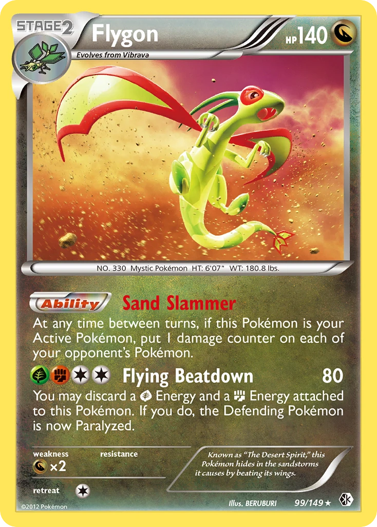 Flygon 99/149, Boundaries Crossed Pokémon card