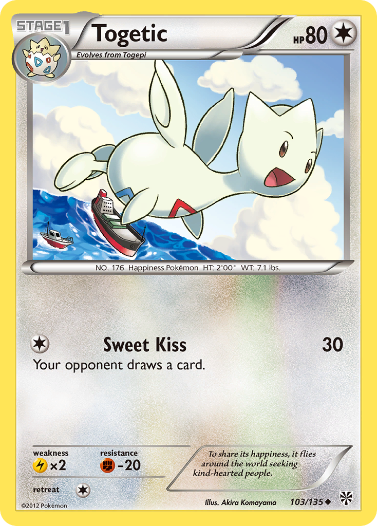 Togetic 103/135, Plasma Storm Pokémon card