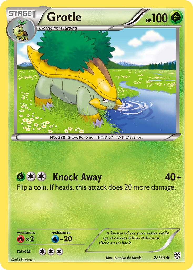 Grotle 2/135, Plasma Storm Pokémon card