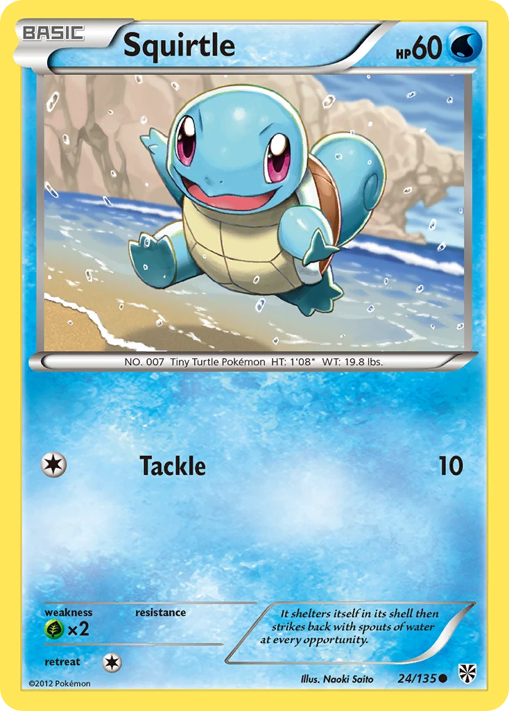 Squirtle 24/135, Plasma Storm Pokémon card