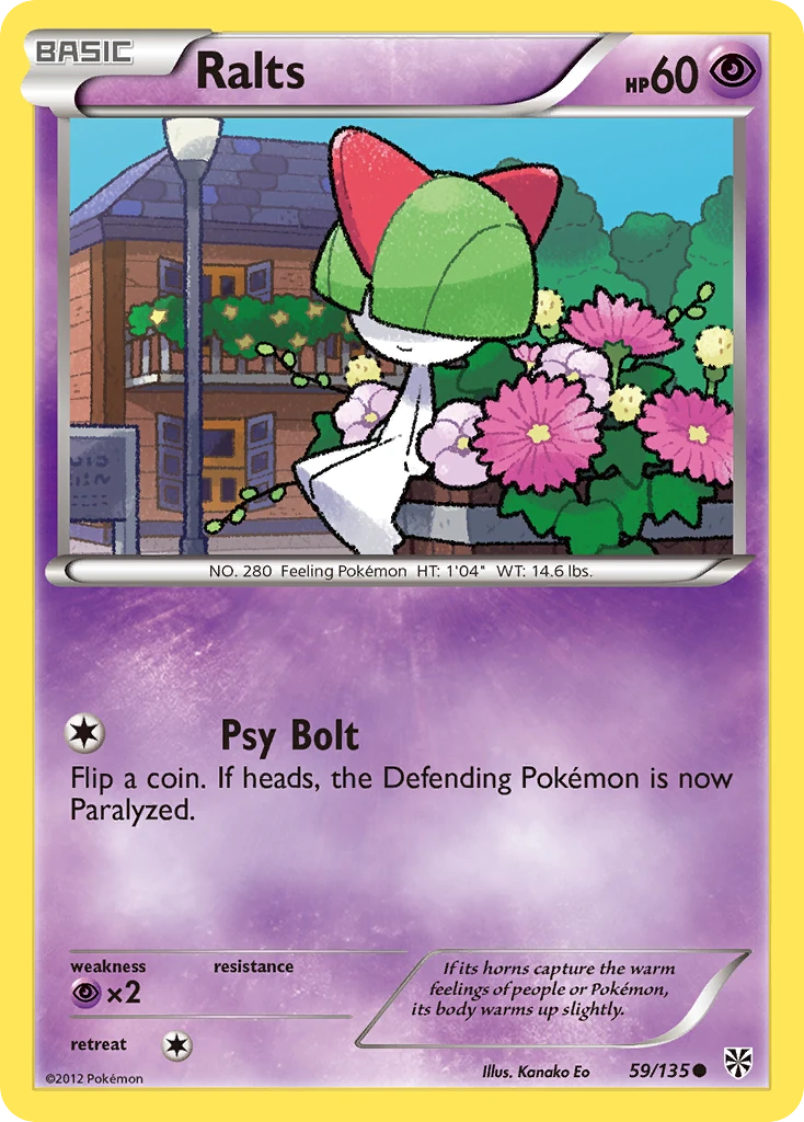 Ralts 59/135, Plasma Storm Pokémon card