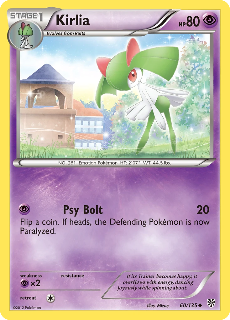 Kirlia 60/135, Plasma Storm Pokémon card