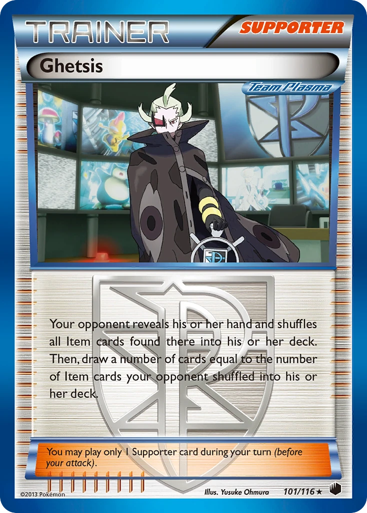 Ghetsis 101/116, Plasma Freeze Pokémon card