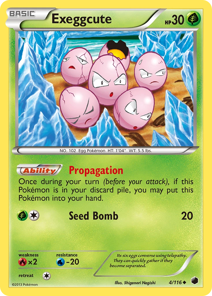 Exeggcute 4/116, Plasma Freeze Pokémon card