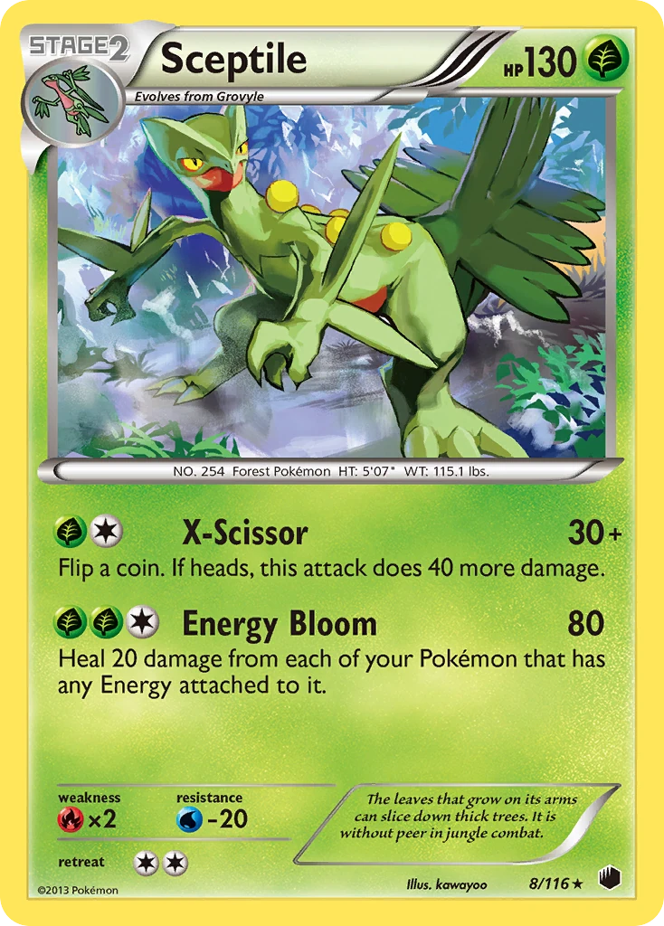 Sceptile 8/116, Plasma Freeze Pokémon card