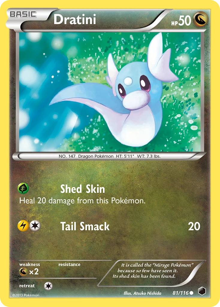 Dratini 81/116, Plasma Freeze Pokémon card