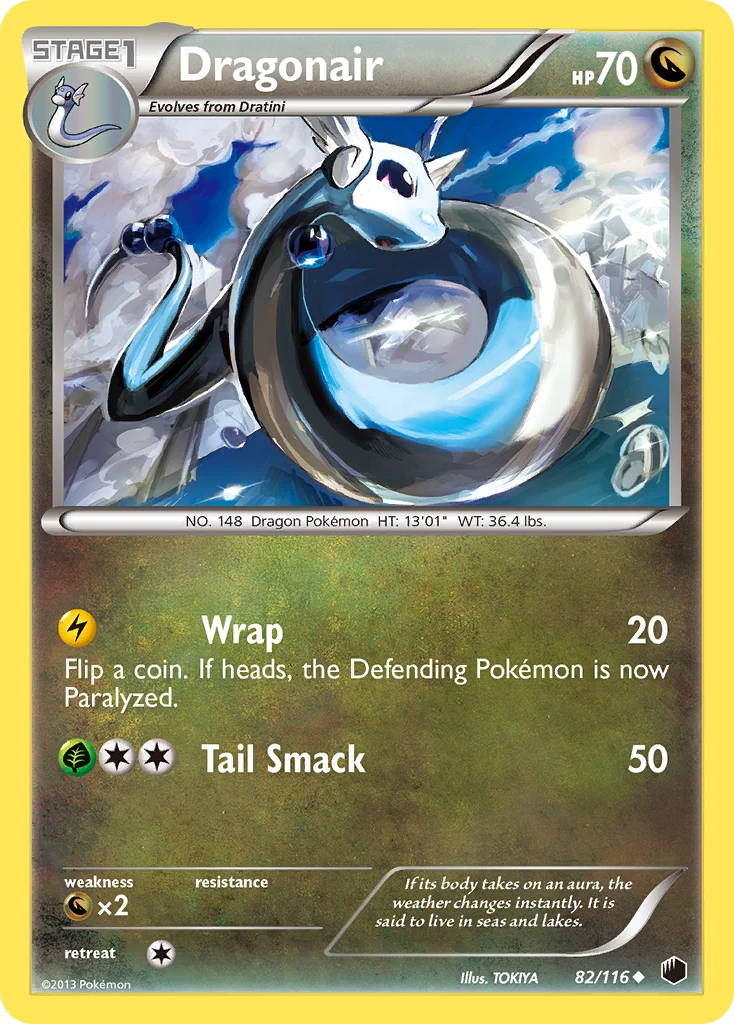 Dragonair 82/116, Plasma Freeze Pokémon card
