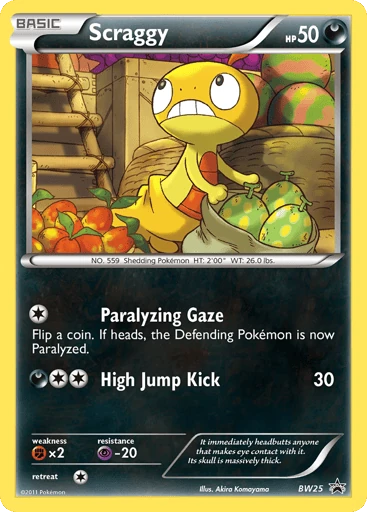 Scraggy BW25 from BW Black Star Promos