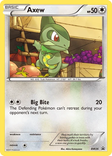 Axew BW26 from BW Black Star Promos