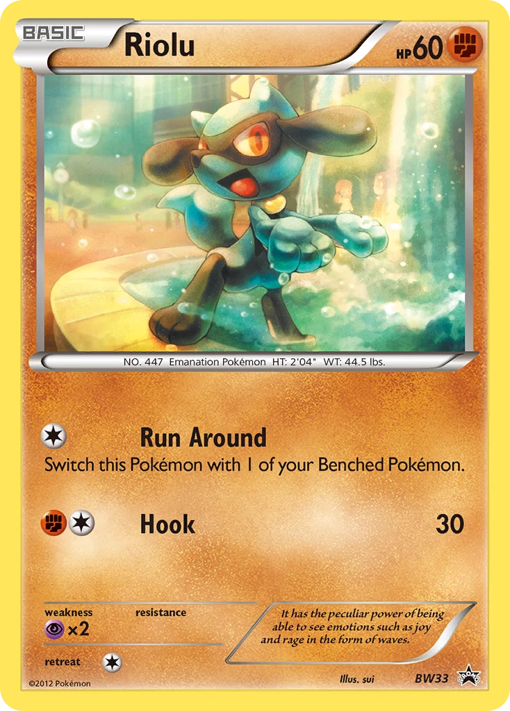 Riolu BW33, BW Black Star Promos Pokémon card