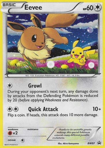Eevee BW97 from BW Black Star Promos