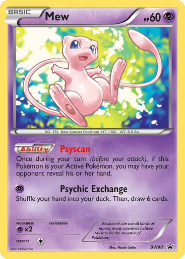 Mew BW98 from BW Black Star Promos