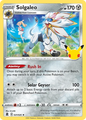 Solgaleo 21/25 from Celebrations