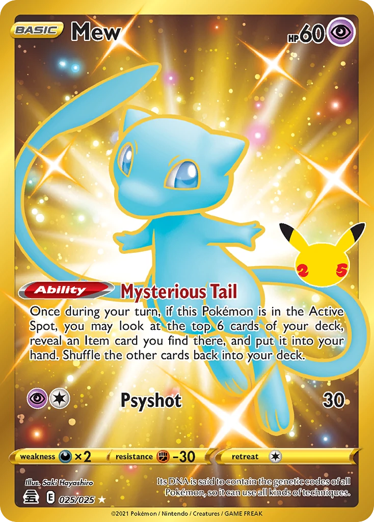 Mew 25/25, Celebrations Pokémon card
