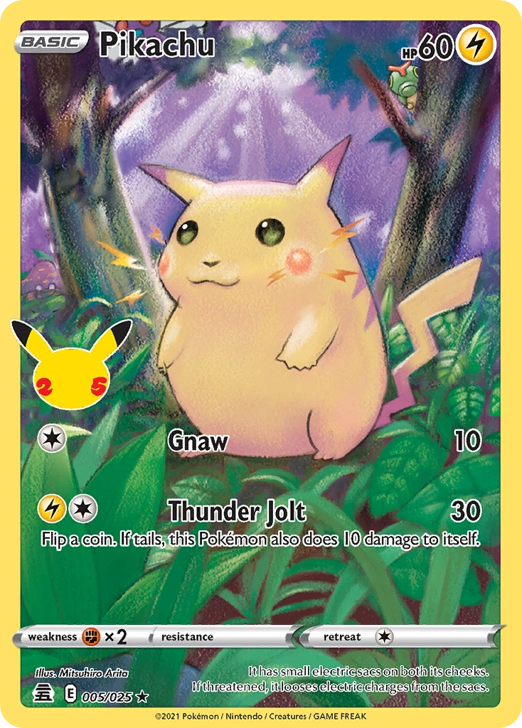 Pikachu 5/25, Celebrations Pokémon card