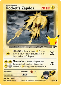 Rocket's Zapdos 15/25 Celebrations: Classic Collection