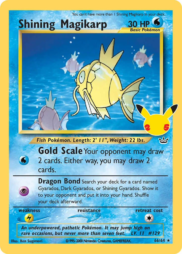 Shining Magikarp 66/25, Celebrations: Classic Collection Pokémon card