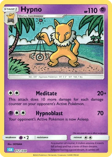 Hypno 12/34 from Pokémon TCG Classic - Blastoise