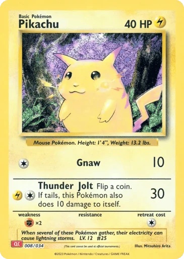 Pikachu 8/34 from Pokémon TCG Classic - Charizard