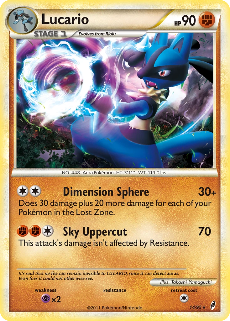 Lucario 14/95, Call of Legends Pokémon card