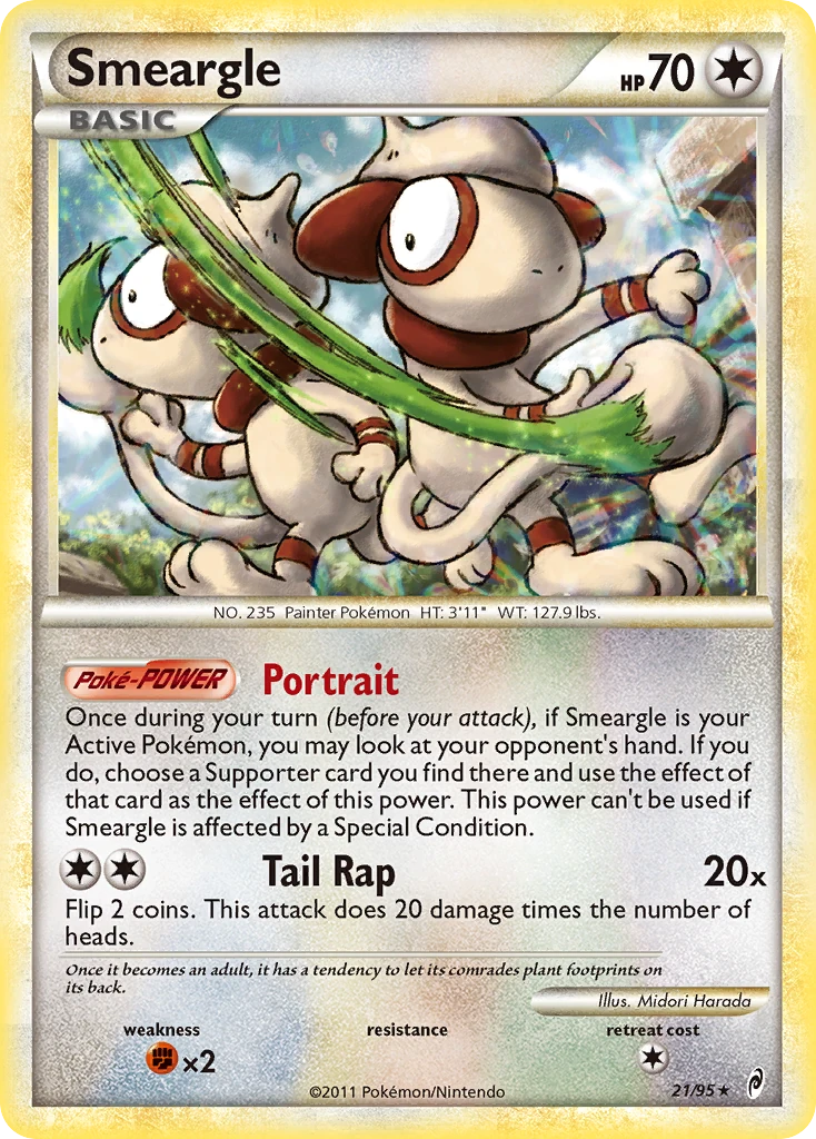 Smeargle 21/95, Call of Legends Pokémon card