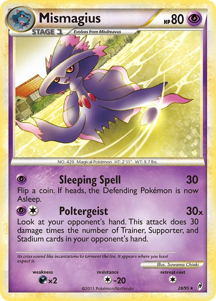 Mismagius 28/95, Call of Legends Pokémon card