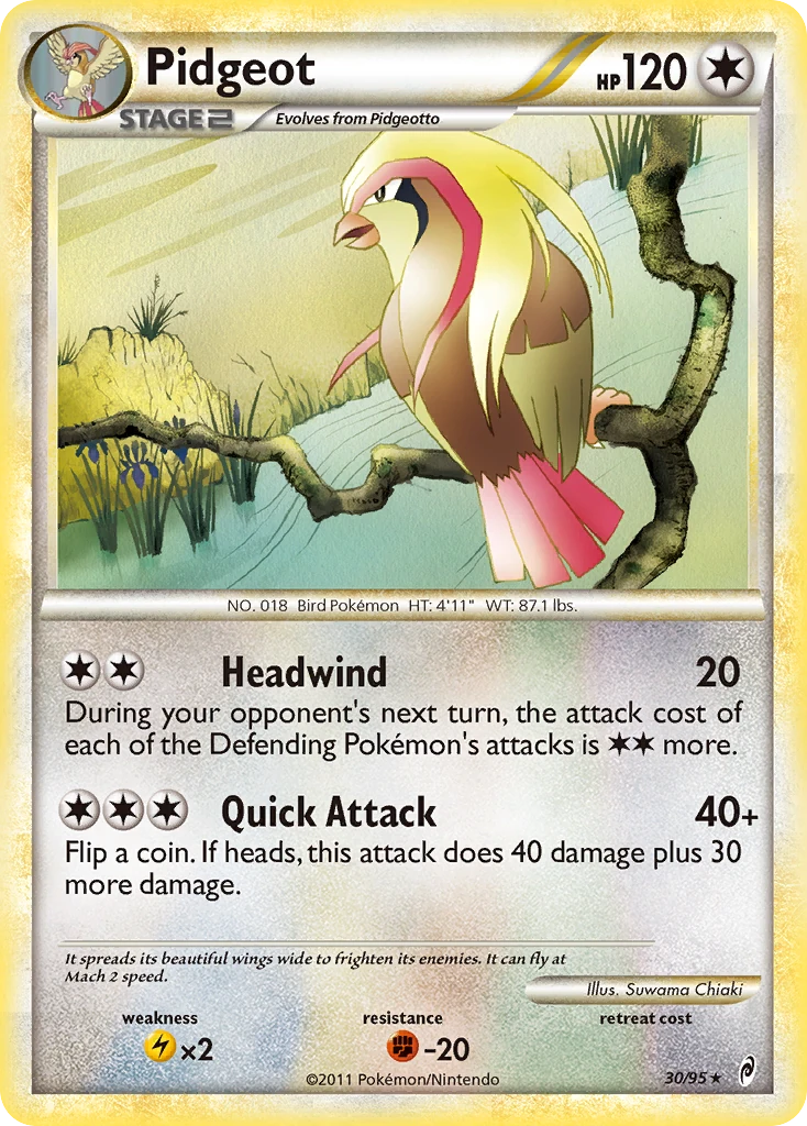 Pidgeot 30/95, Call of Legends Pokémon card