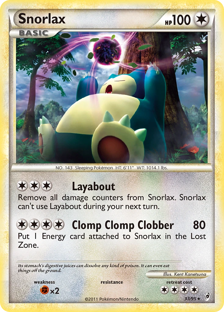 Snorlax 33/95, Call of Legends Pokémon card