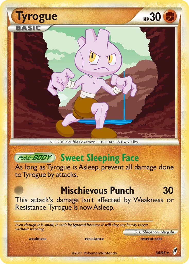 Tyrogue 36/95, Call of Legends Pokémon card