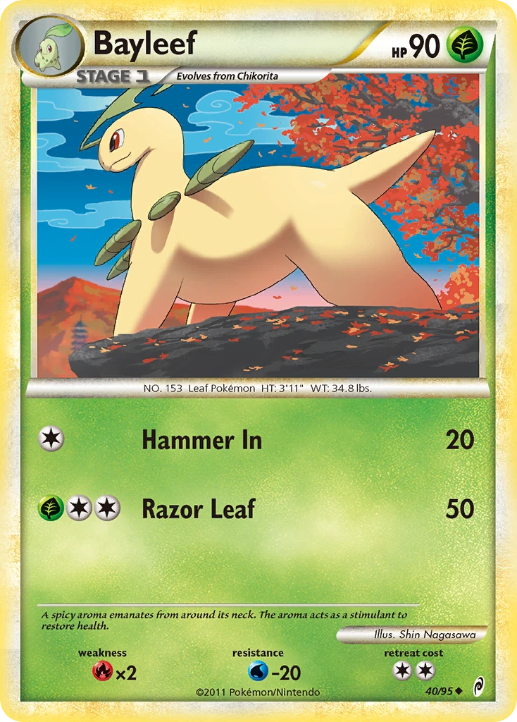 Bayleef 40/95, Call of Legends Pokémon card