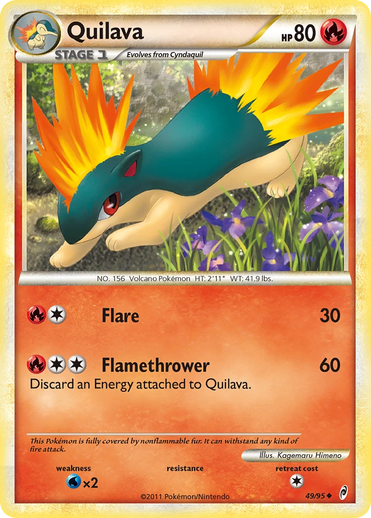 Quilava 49/95, Call of Legends Pokémon card