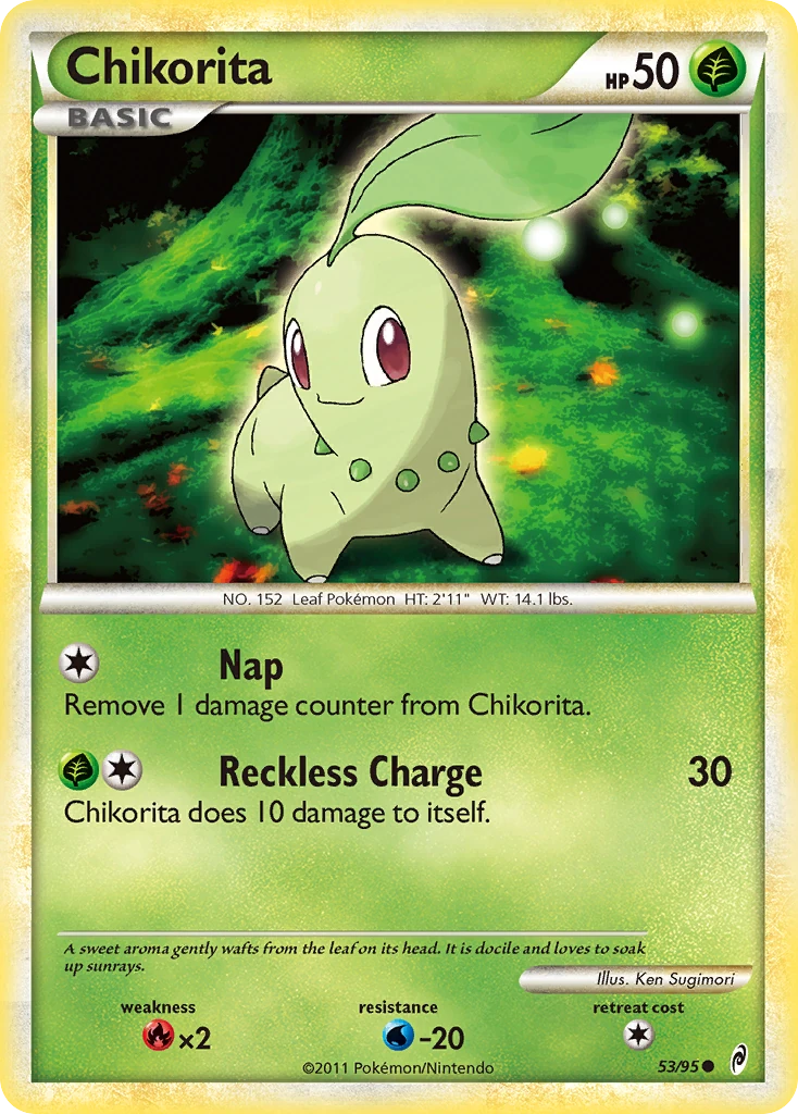 Chikorita 53/95, Call of Legends Pokémon card
