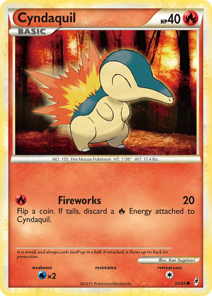 Cyndaquil 55/95, Call of Legends Pokémon card