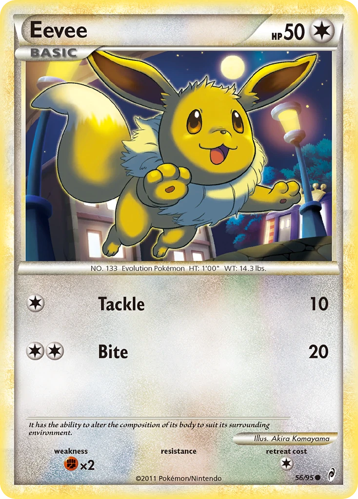 Eevee 56/95, Call of Legends Pokémon card