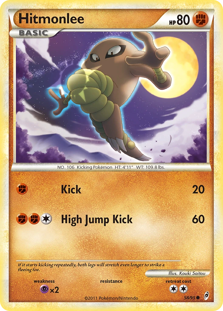 Hitmonlee 58/95, Call of Legends Pokémon card