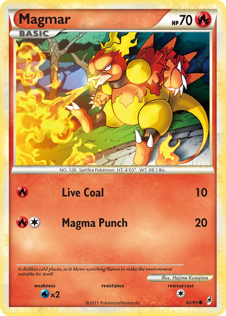 Magmar 62/95, Call of Legends Pokémon card