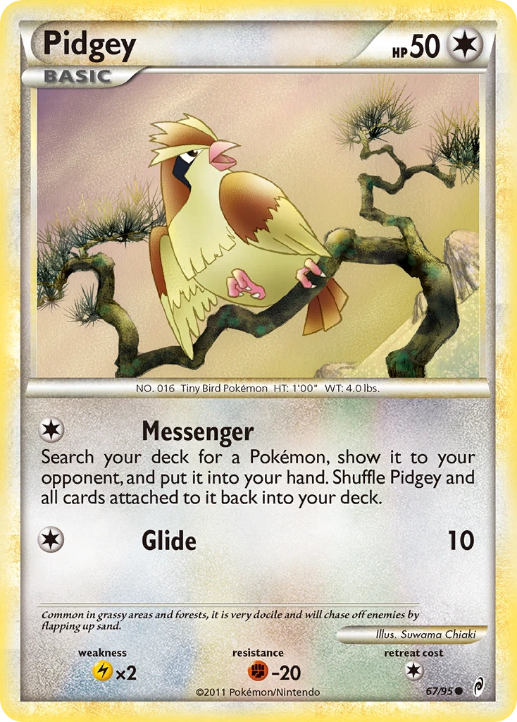Pidgey 67/95, Call of Legends Pokémon card