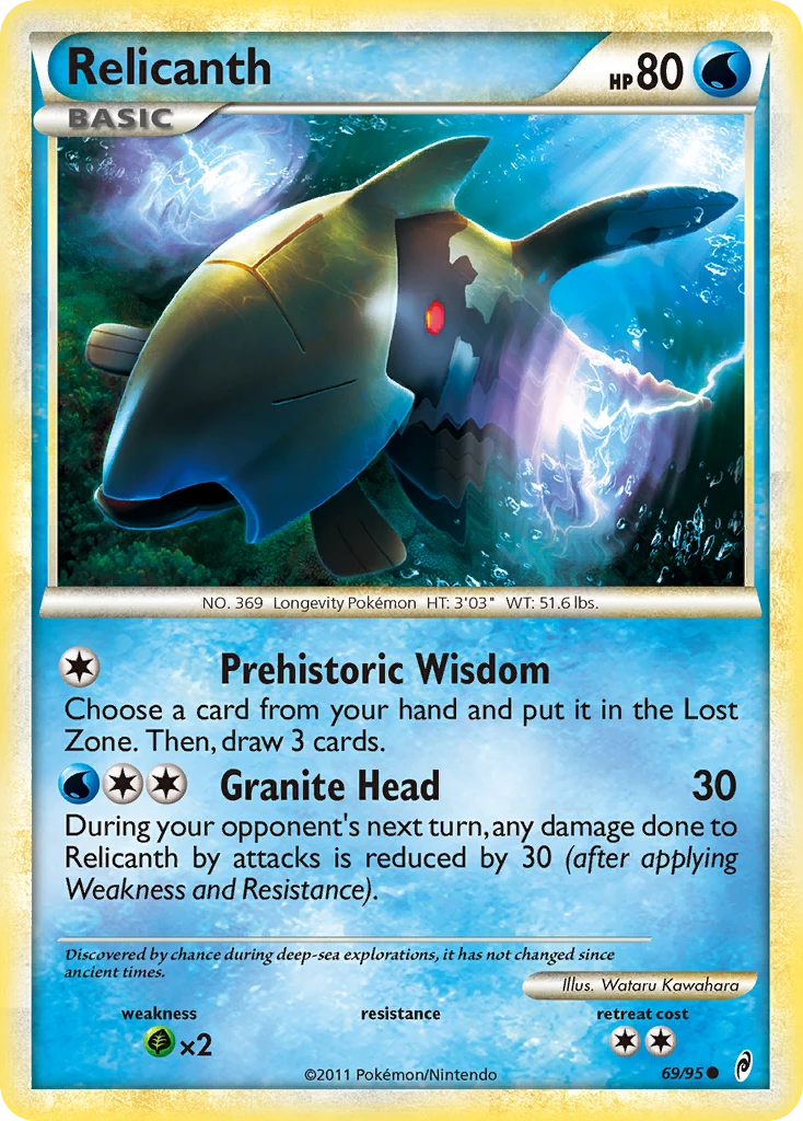 Relicanth 69/95, Call of Legends Pokémon card