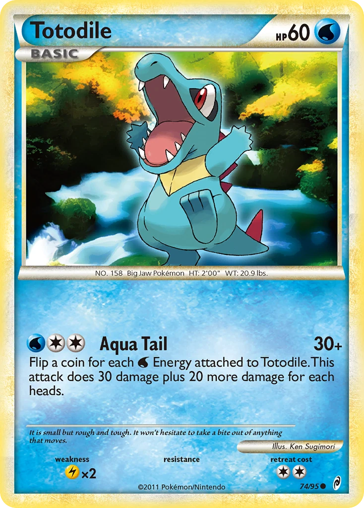 Totodile 74/95, Call of Legends Pokémon card