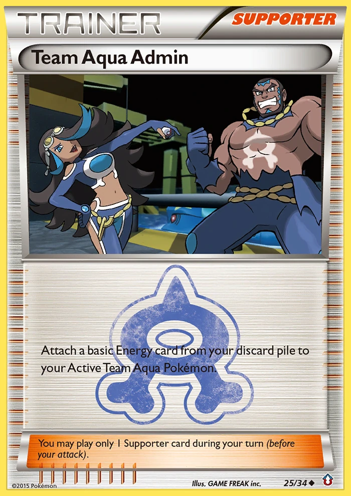Team Aqua Admin 25/34, Double Crisis Pokémon card