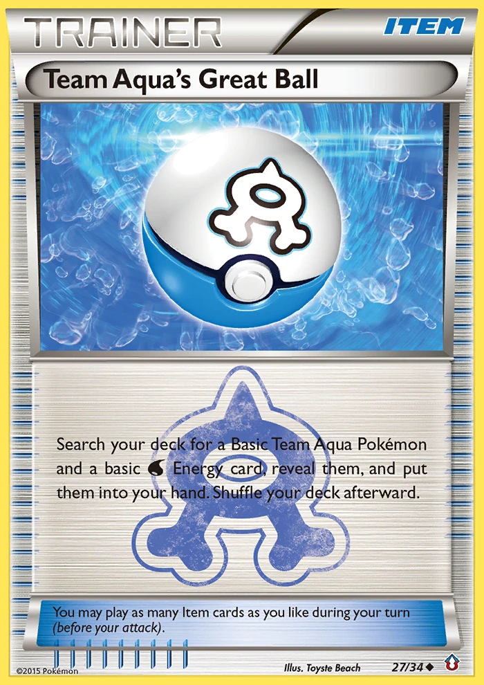 Team Aqua's Great Ball 27/34, Double Crisis Pokémon card