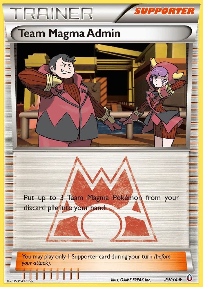 Team Magma Admin 29/34, Double Crisis Pokémon card