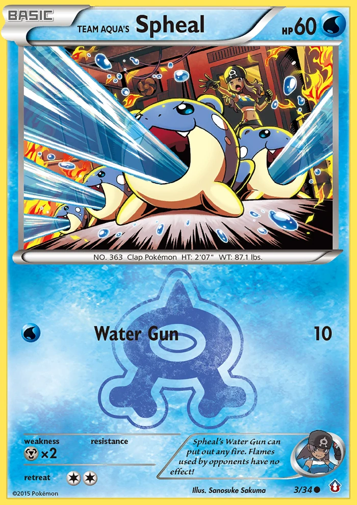Team Aqua's Spheal 3/34, Double Crisis Pokémon card