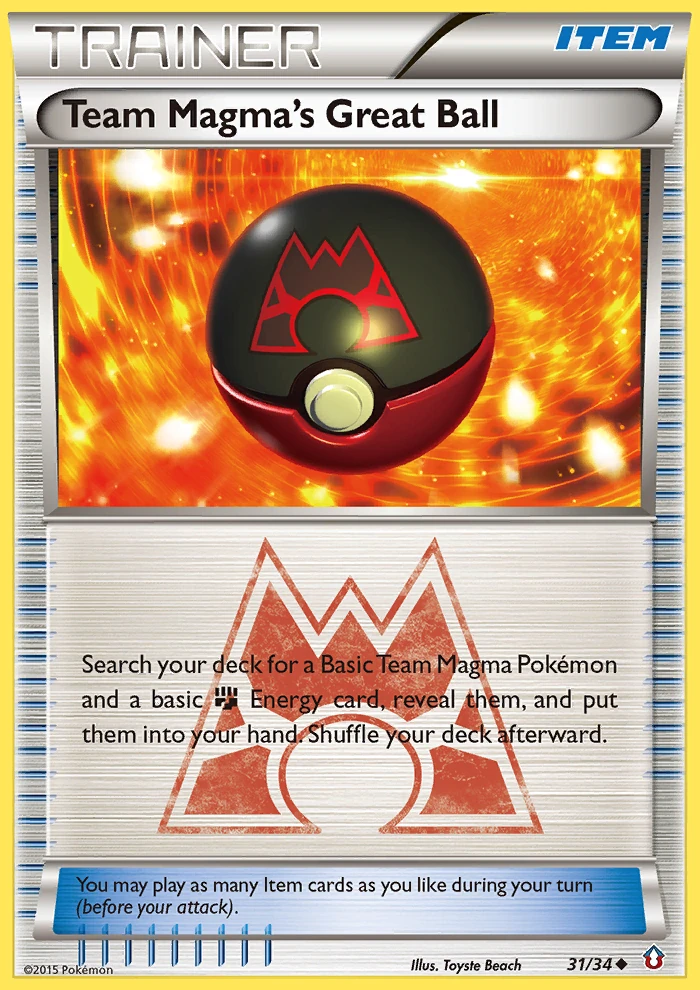 Team Magma's Great Ball 31/34, Double Crisis Pokémon card