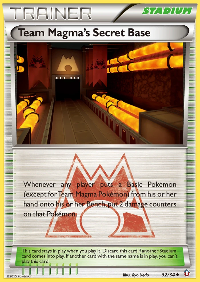 Team Magma's Secret Base 32/34, Double Crisis Pokémon card