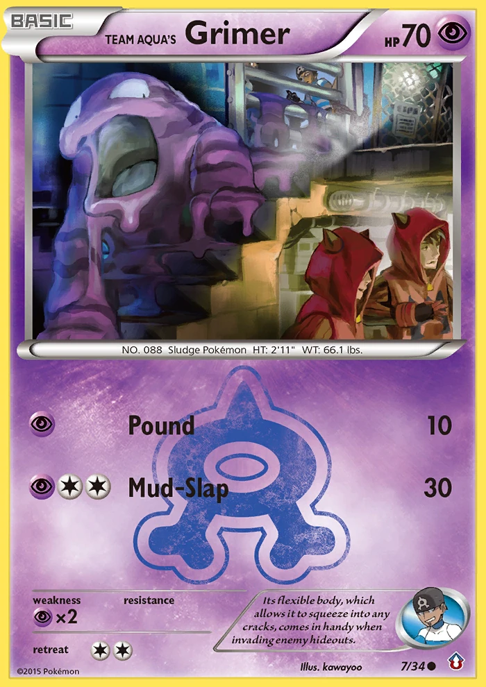 Team Aqua's Grimer 7/34, Double Crisis Pokémon card