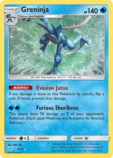 Greninja 9/18 from Detective Pikachu
