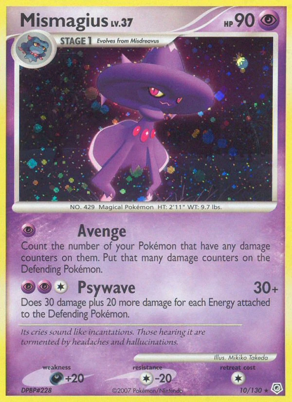 Mismagius 10/130, Diamond & Pearl Pokémon card